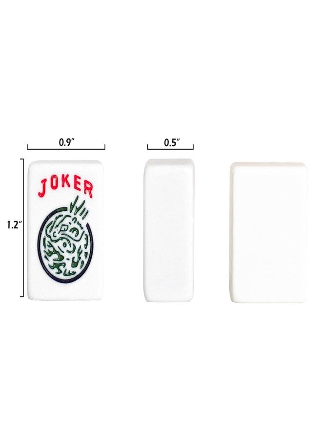 Jongyance American Mahjong Set with Blue Carrying Bag, 166 White Tiles, 4 All-in-One Rack/Pushers, Mahjong Tiles Set (Ma Jong, Mah-Jongg, Majiang) - Image 2